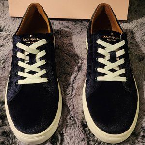 Kate Spade Blue Velvet sneakers.